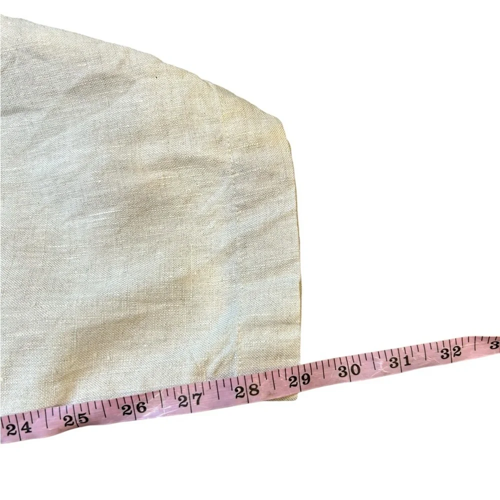 Reformation oatmeal linen vesta wide leg pleated trouser pants size 8 career - Picture 9 of 14